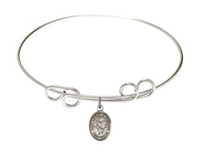 Load image into Gallery viewer, St. Lidwina of Schiedam Custom Bangle - Silver