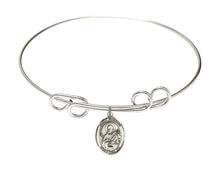 Load image into Gallery viewer, St. Meinrad of Einsiedeln Custom Bangle - Silver