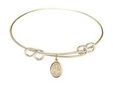 Load image into Gallery viewer, St. Genevieve Custom Bangle - Gold Filled
