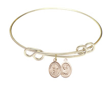 Load image into Gallery viewer, St. Christopher / Tennis Custom Bangle - Gold Filled