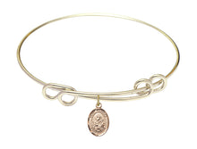 Load image into Gallery viewer, St. Meinrad of Einsiedeln Custom Bangle - Gold Filled