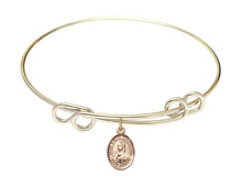 Load image into Gallery viewer, St. Kateri Tekakwitha Custom Bangle - Gold Filled