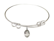 Load image into Gallery viewer, St. Maria Faustina Custom Bangle - Silver