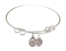 Load image into Gallery viewer, St. Sebastian / Swimming Custom Bangle - Silver