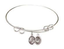 Load image into Gallery viewer, St. Christopher / Rodeo Custom Bangle - Silver
