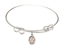 Load image into Gallery viewer, St. Bernardine of Sienna Custom Bangle - Silver