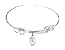 Load image into Gallery viewer, St. Medard of Noyon Custom Bangle - Silver