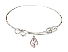 Load image into Gallery viewer, St. Sebastian / Track & Field Custom Bangle - Silver