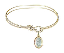 Load image into Gallery viewer, St. Christopher Custom Bangle - Gold Filled