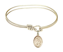 Load image into Gallery viewer, St. Isidore of Seville Custom Bangle - Gold Filled