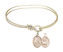 Load image into Gallery viewer, St. Christopher / Track & Field Custom Bangle - Gold Filled