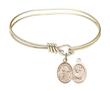 Load image into Gallery viewer, St. Christopher / Tennis Custom Bangle - Gold Filled