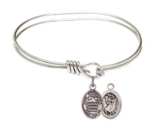 Load image into Gallery viewer, St. Christopher / Swimming Custom Bangle - Silver