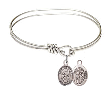 Load image into Gallery viewer, St. Sebastian / Soccer Custom Bangle - Silver