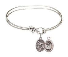 Load image into Gallery viewer, St. Christopher / Field Hockey Custom Bangle - Silver