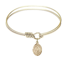 Load image into Gallery viewer, St. Agnes of Rome Custom Bangle - Gold Filled