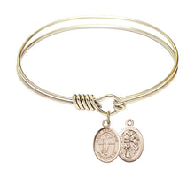 Load image into Gallery viewer, St. Sebastian / Volleyball Custom Bangle - Gold Filled
