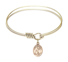 Load image into Gallery viewer, St. Sebastian / Track & Field Custom Bangle - Gold Filled