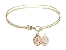 Load image into Gallery viewer, St. Christopher / Baseball Custom Bangle - Gold Filled