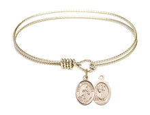 Load image into Gallery viewer, St. Christopher / Basketball Custom Bangle - Gold Filled
