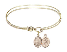 Load image into Gallery viewer, St. Sebastian / Fishing Custom Bangle - Gold Filled