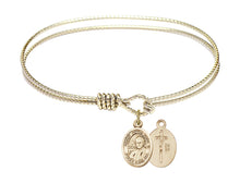 Load image into Gallery viewer, Pope St. John Paul II Custom Bangle - Gold Filled