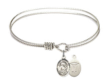 Load image into Gallery viewer, St. Christopher / Men's Water Polo Custom Bangle - Silver