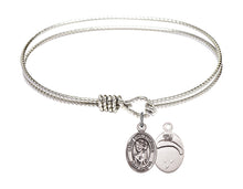 Load image into Gallery viewer, St. Dominic Savio Custom Bangle - Silver