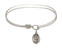 Load image into Gallery viewer, St. Luke the Apostle Custom Bangle - Silver