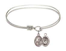 Load image into Gallery viewer, St. Christopher / Figuee Skating Custom Bangle - Silver