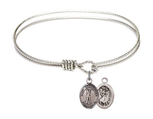Load image into Gallery viewer, St. Christopher / Golf Custom Bangle - Silver