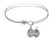 Load image into Gallery viewer, St. Sebastian / Fishing Custom Bangle - Silver