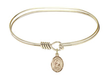 Load image into Gallery viewer, St. Charles Borromeo Custom Bangle - Gold Filled