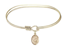 Load image into Gallery viewer, St. Thomas Aquinas Custom Bangle - Gold Filled