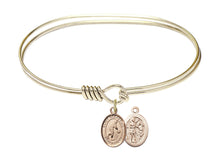 Load image into Gallery viewer, St. Sebastian / Basketball Custom Bangle - Gold Filled