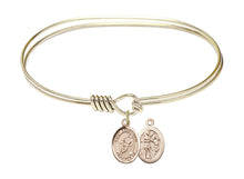 Load image into Gallery viewer, St. Sebastian / Soccer Custom Bangle - Gold Filled
