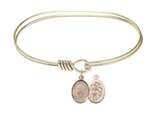 Load image into Gallery viewer, St. Sebastian / Ice Hockey Custom Bangle - Gold Filled