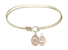 Load image into Gallery viewer, St. Christopher / Rugby Custom Bangle - Gold Filled