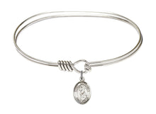 Load image into Gallery viewer, St. Margaret Mary Alacoque Custom Bangle - Silver