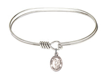 Load image into Gallery viewer, St. Margaret Mary Alacoque Custom Bangle - Silver