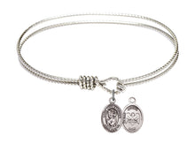 Load image into Gallery viewer, St. Aloysius Gonzaga Custom Bangle - Silver