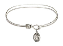Load image into Gallery viewer, St. Hubert of Liege Custom Bangle - Silver