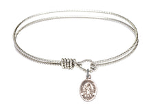 Load image into Gallery viewer, St. Bernardine of Sienna Custom Bangle - Silver