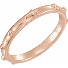 Load image into Gallery viewer, Decade Rosary Ring - 14kt Rose Gold, 2.5mm