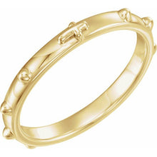 Load image into Gallery viewer, Decade Rosary Ring - 14kt Yellow Gold, 2.5mm