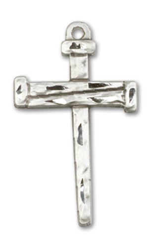 Nail Cross Custom Pendant - Sterling Silver