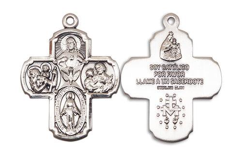 4-Way Cross Custom Pendant - Sterling Silver