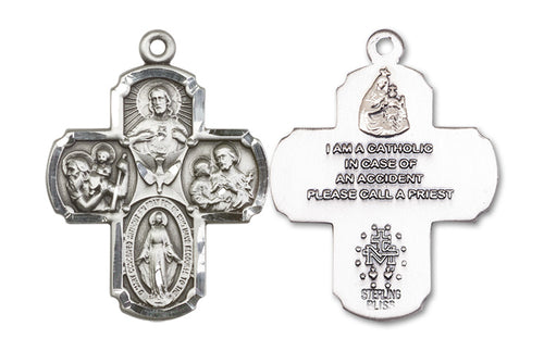 4-Way Cross Custom Pendant - Sterling Silver