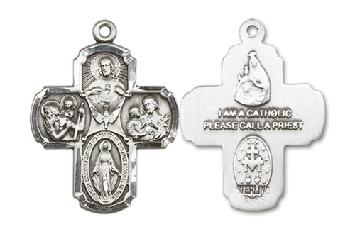 4-Way Cross Custom Pendant - Sterling Silver