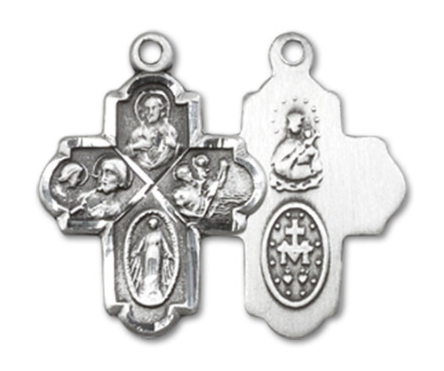 4-Way Cross Custom Pendant - Sterling Silver